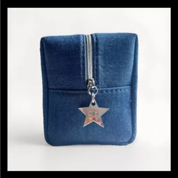 Christian DIOR Beauty Empty Denim Cosmetic Pouch Bag Limited Edition 2024 - Picture 4 of 12